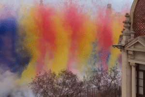 fallas mascletà smoke explosion